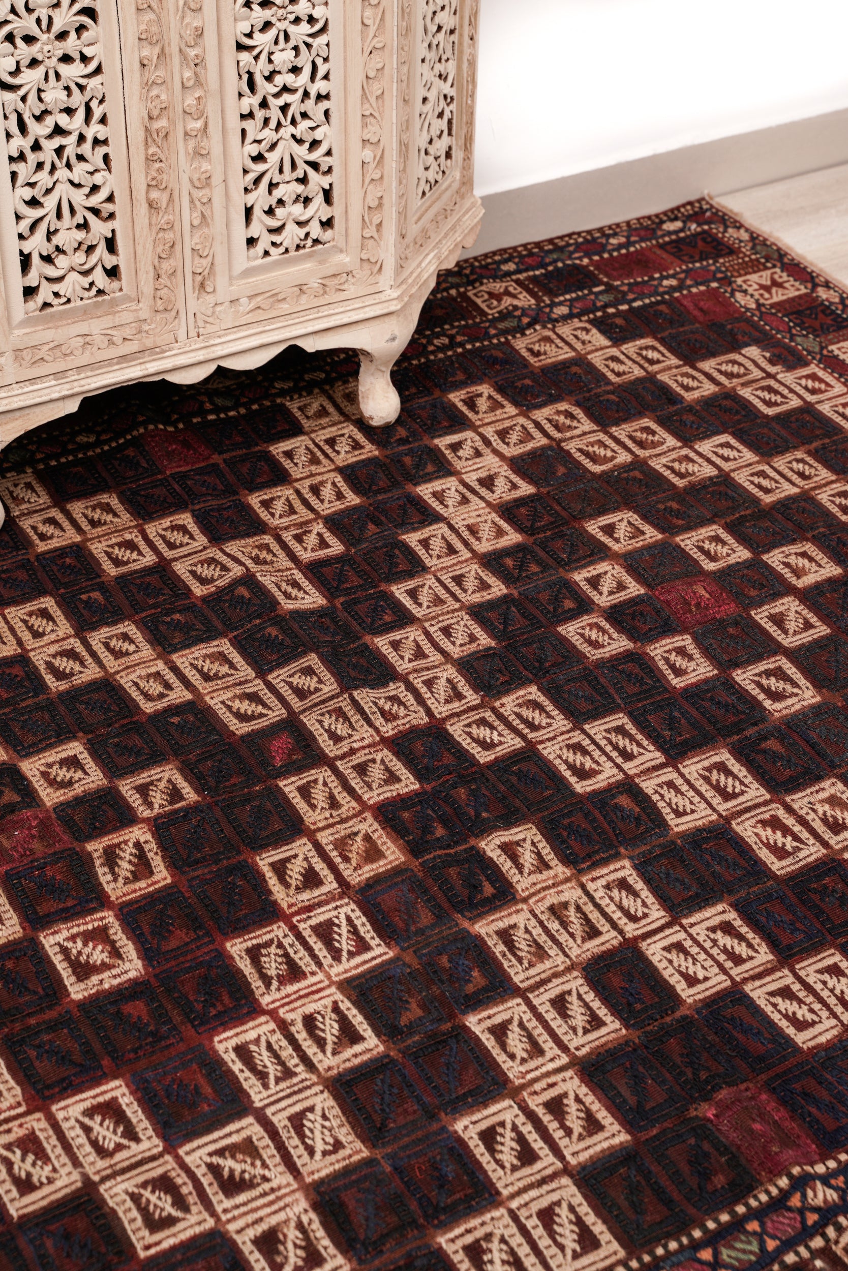 Antique Tribal Caucasian Soumak Kilim 6' x 5'