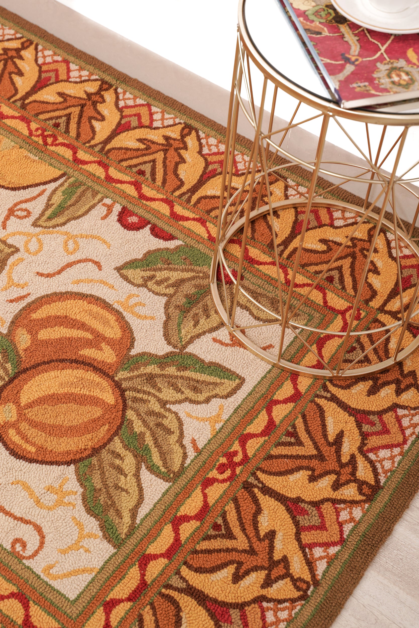 Vintage American Hook Rug 5'2" x 3'4"