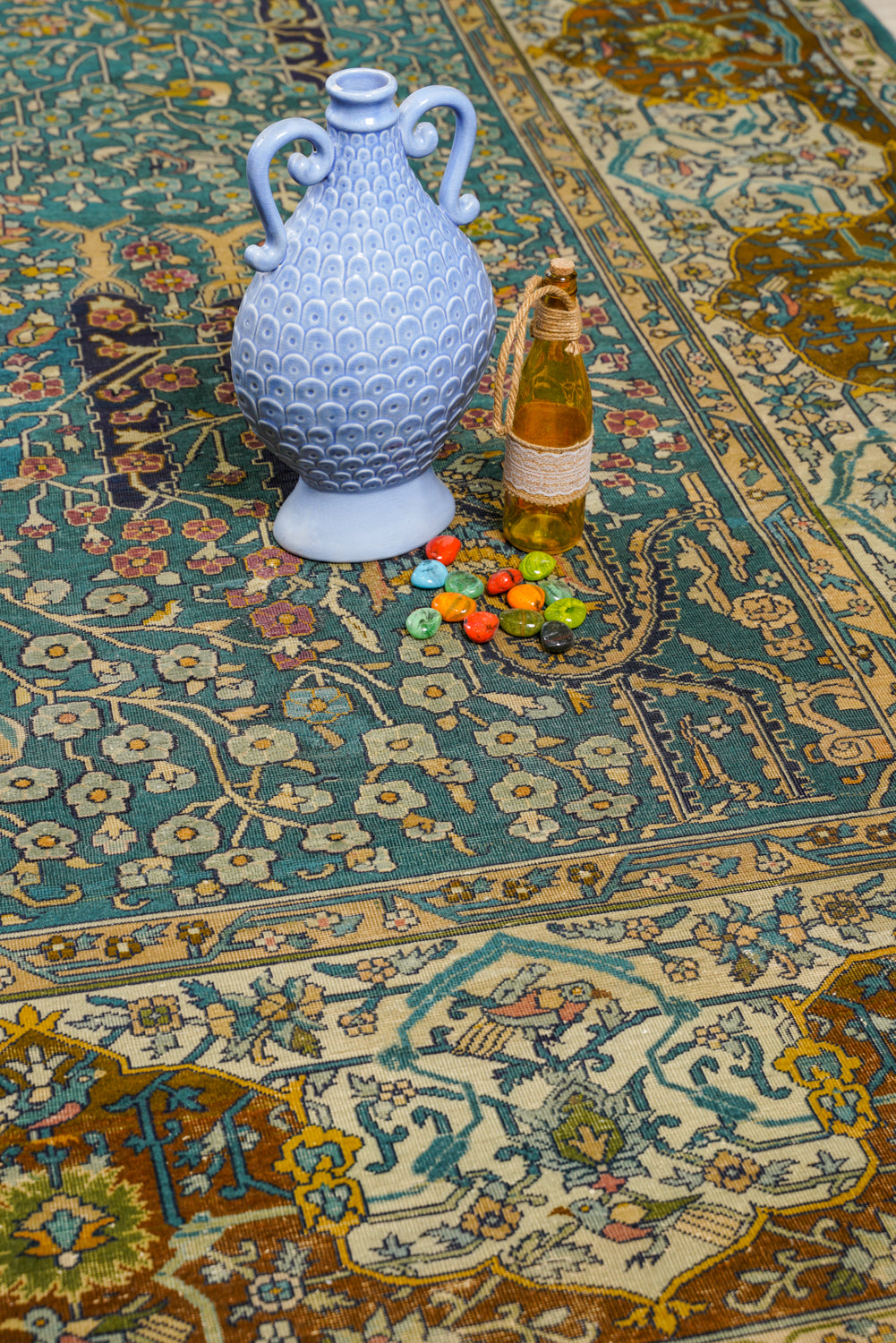 Antique Indian Agra Rug 19'6" x 12'1"