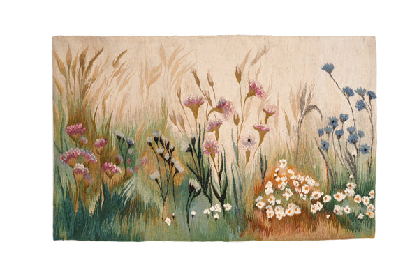 Vintage Polish floral Tapestry  4'7" x 2'11"