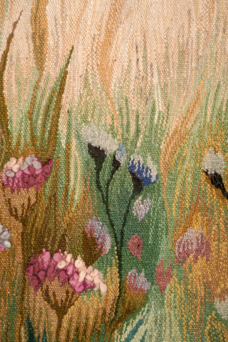 Vintage Polish floral Tapestry  4'7" x 2'11"