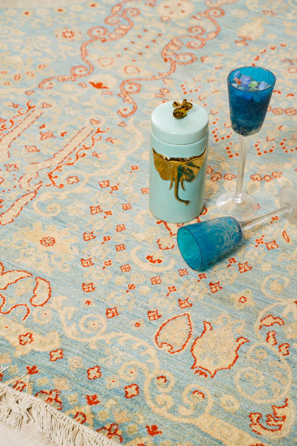 Modern Mughal design Rug 12' x 9'