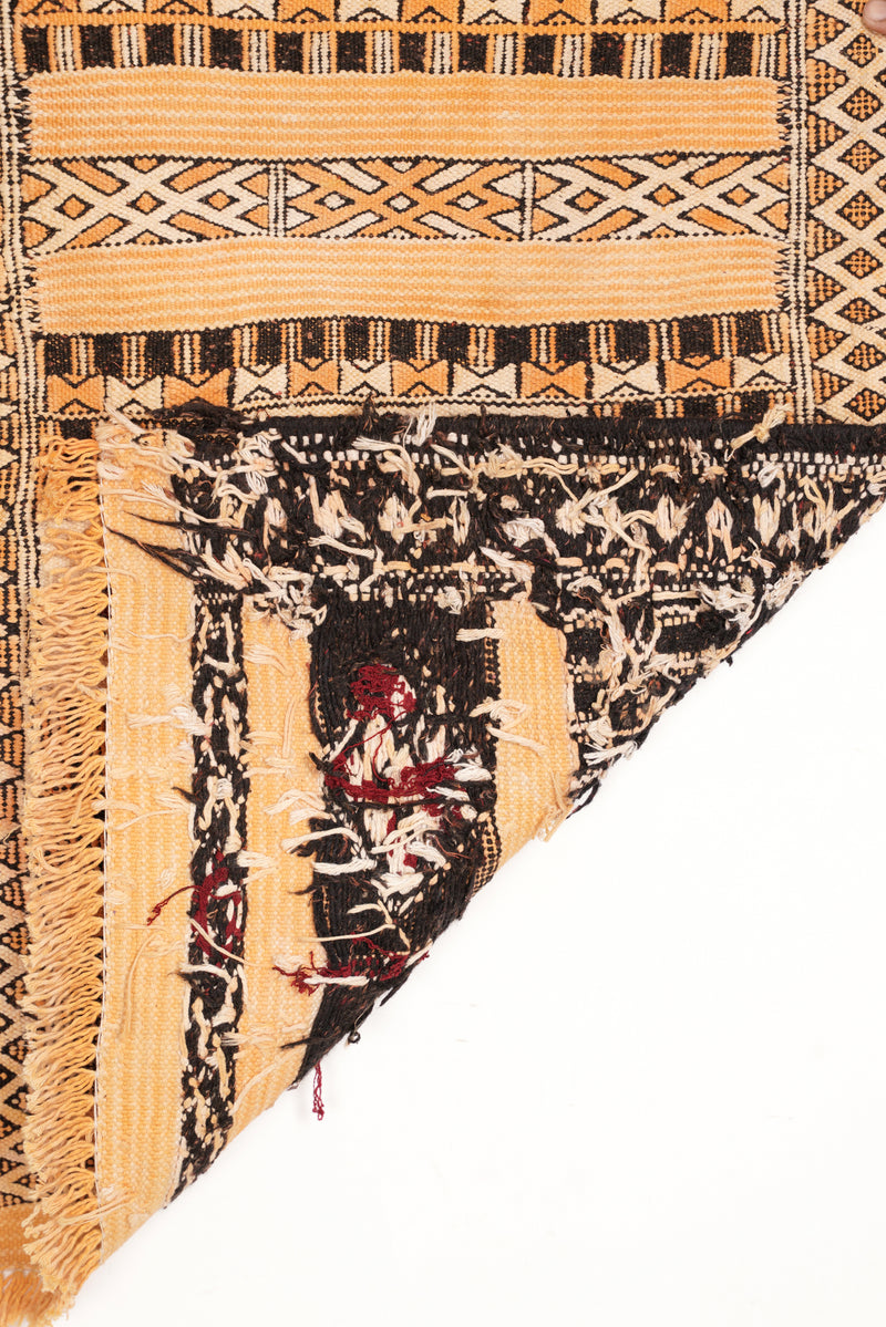 Vintage Moroccan Berber Samba Silk Kilim 3'10" x 1'8"