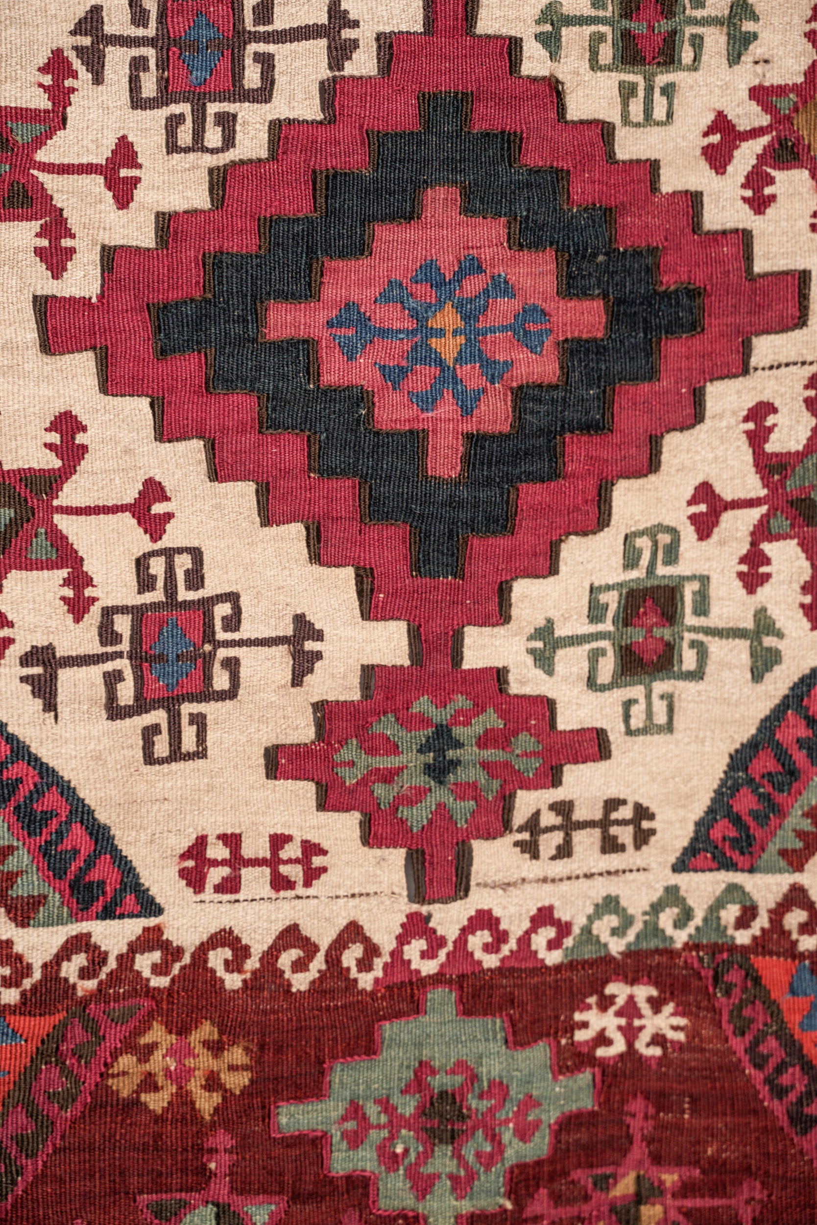 Antique Anatolian Kilim Rug (Reyhanli Aleppo) Kilim 8'1" x 2'8"