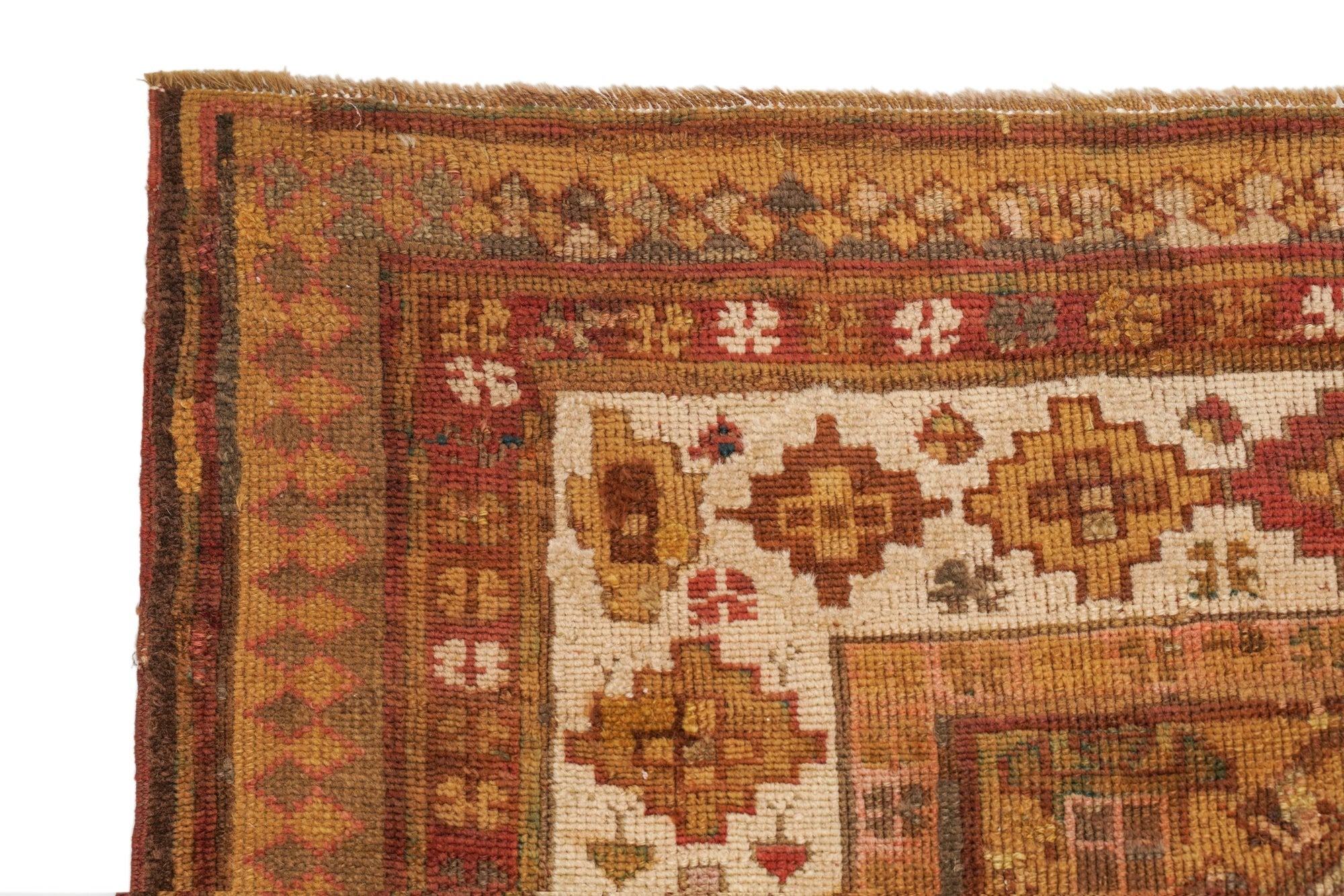 Antique Caucasian Kazak Hallway Rug 10'4" x 3'8"