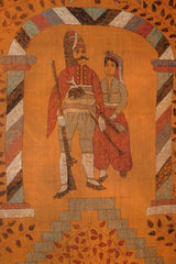 Antique Greek Solider Wedding Embroidery Textile 9'4" x 7'10"