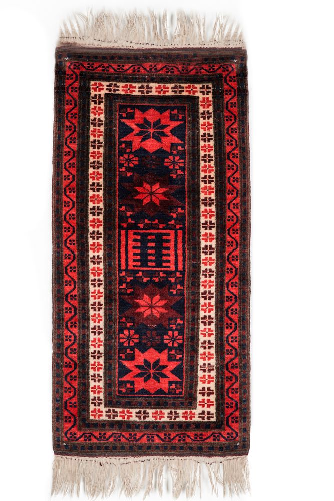 Vintage Turkish Yagcibedir Tribal Rug 3'7" x 1'10"