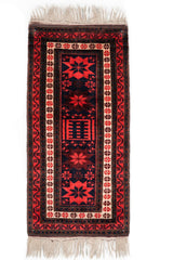 Vintage Turkish Yagcibedir Tribal Rug 3'7" x 1'10"